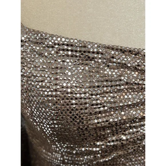 Show Me Your Mumu Sydney Gold Midi Dress Metallic Sparkles Size M Medium - Picture 11 of 11